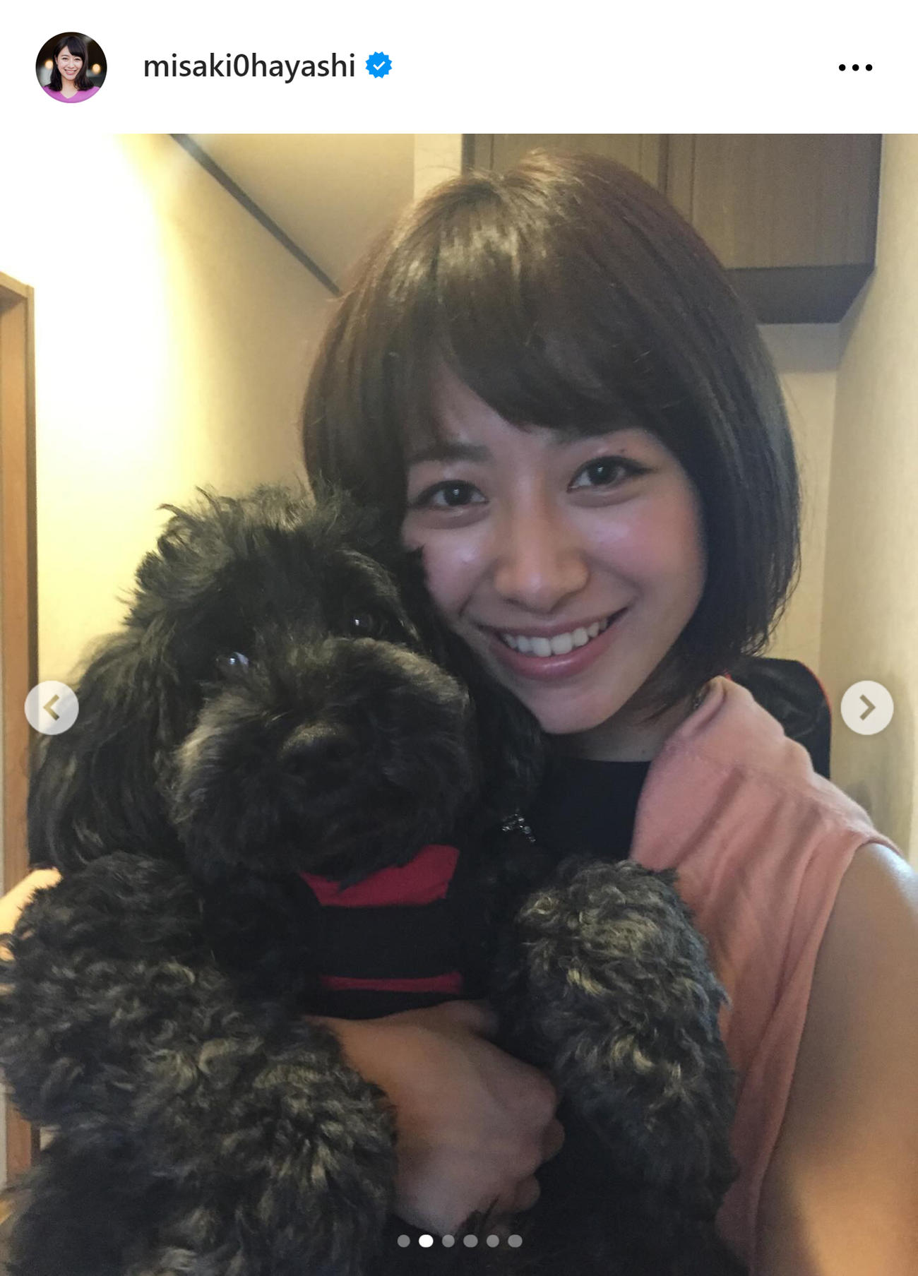 テレ朝林美沙希アナのインスタグラムから