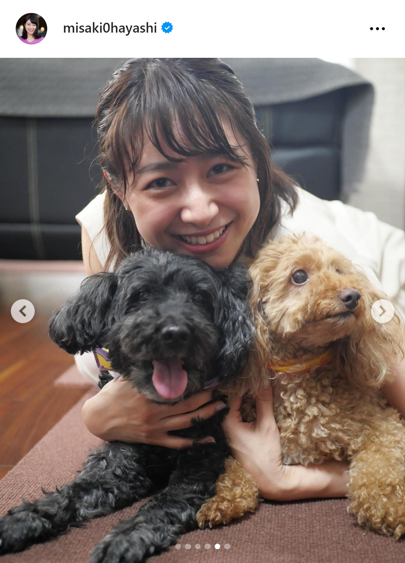 テレ朝林美沙希アナのインスタグラムから