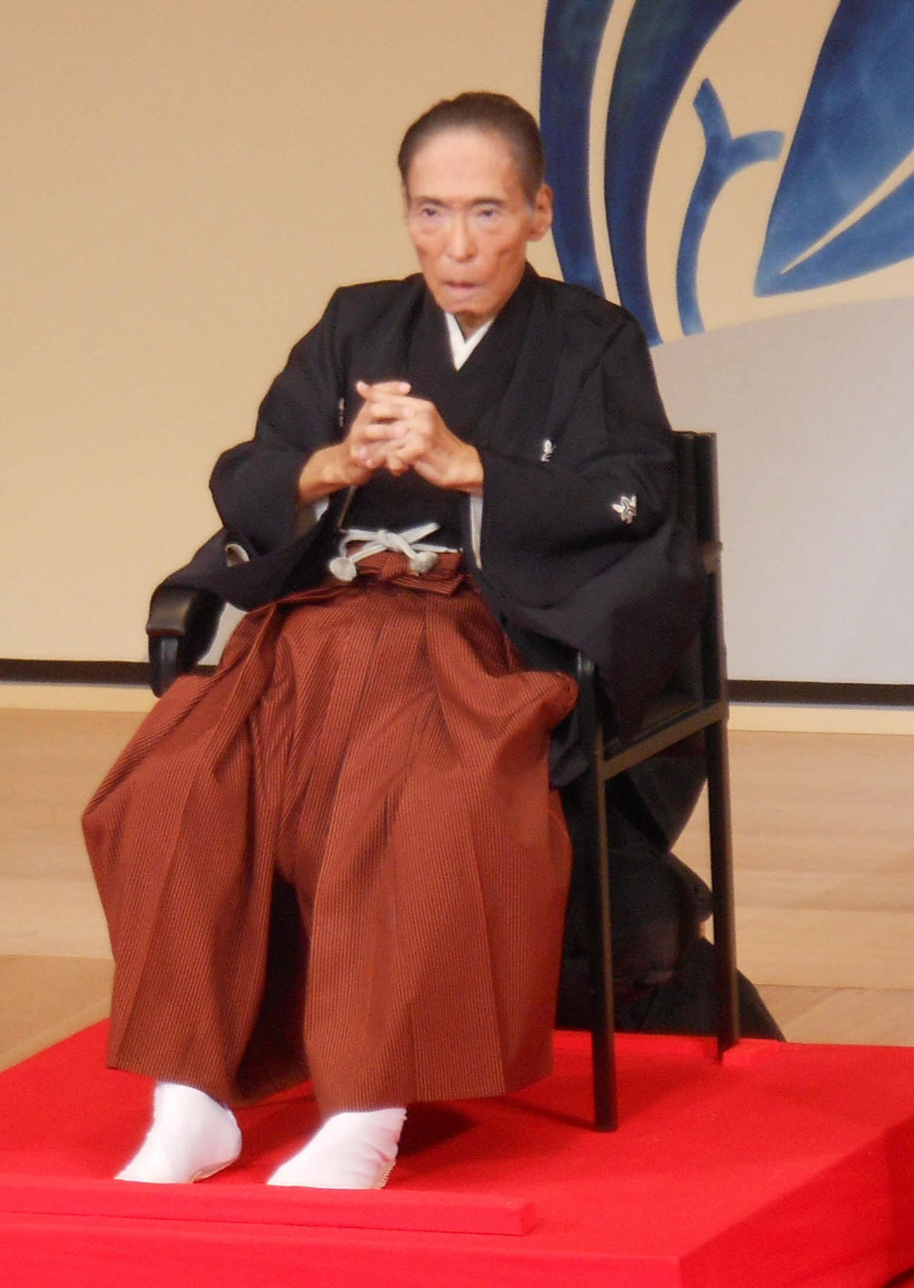 13年11月、京都・南座で舞台に上がった市川猿翁さん