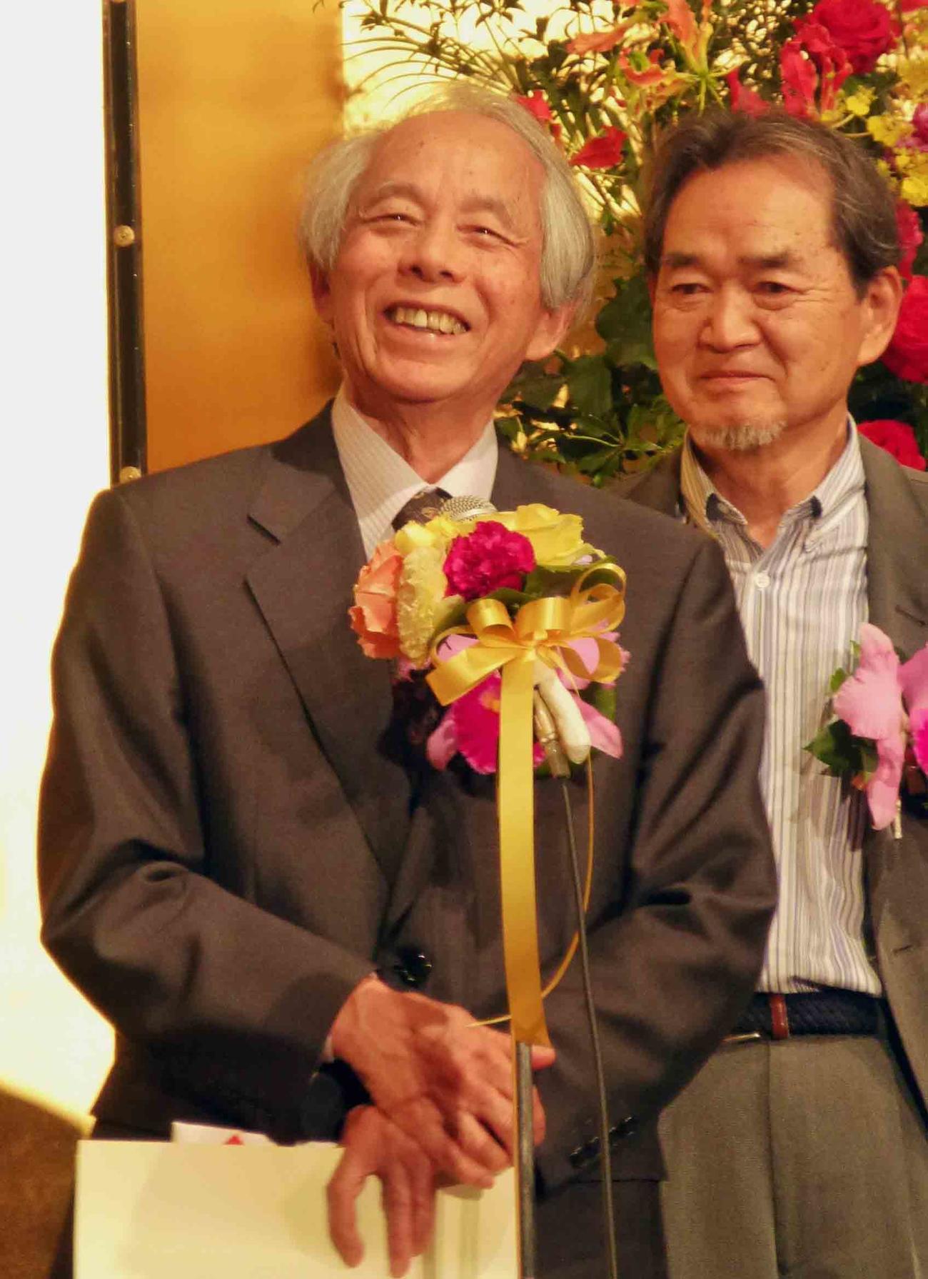 2015年5月10日、山田太一ドラマスペシャル「時は立ちどまらない」が第23回橋田賞を受賞し、スピーチする脚本家山田太一氏