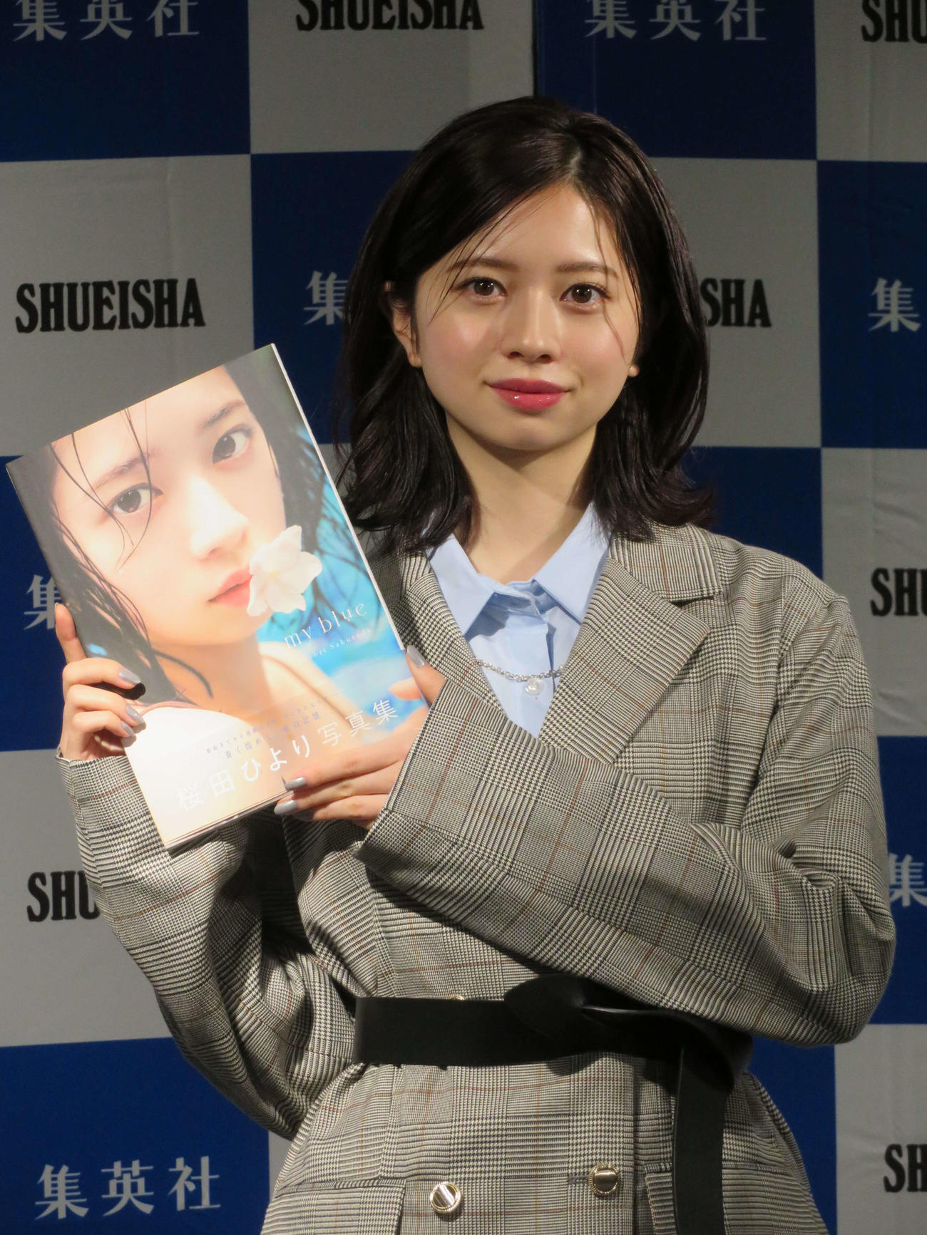 2冊目の写真集「my blue」発売記念会見を開いた桜田ひより（撮影・村上幸将）