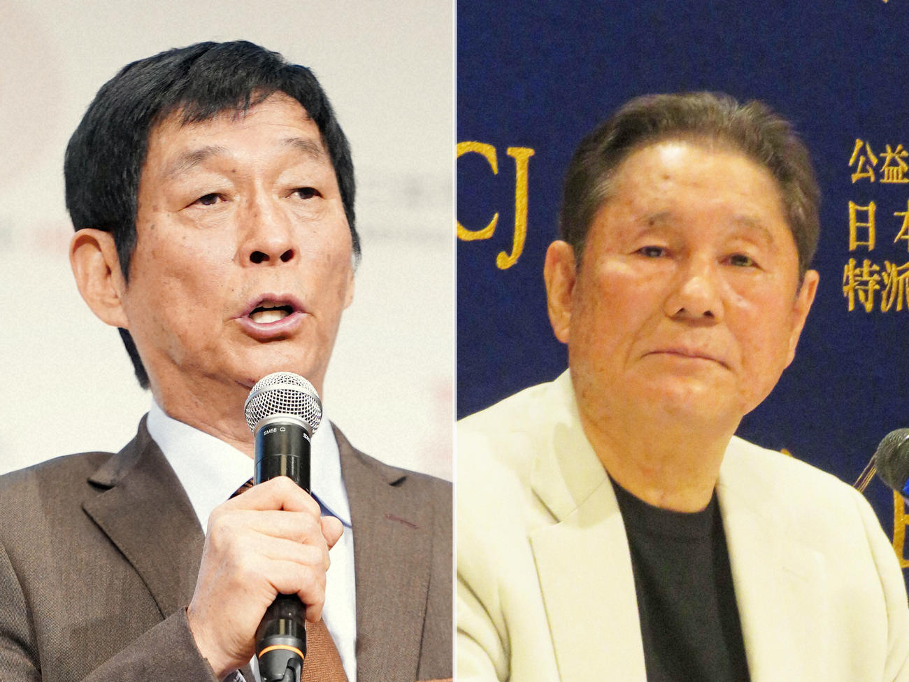明石家さんま（左）とビートたけし