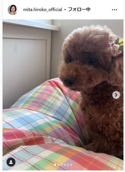 三田寛子のインスタグラムから