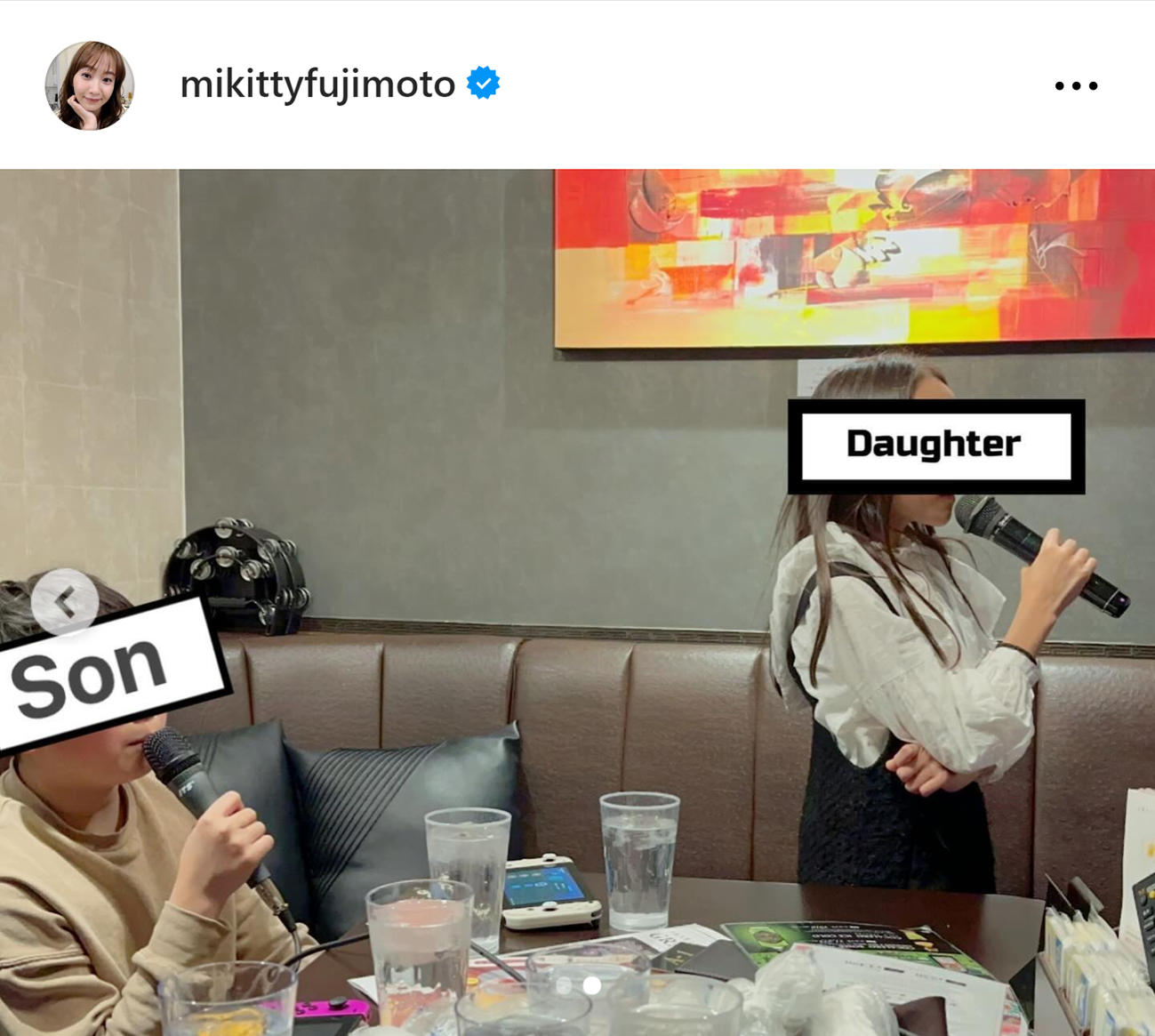 藤本美貴のインスタグラムから