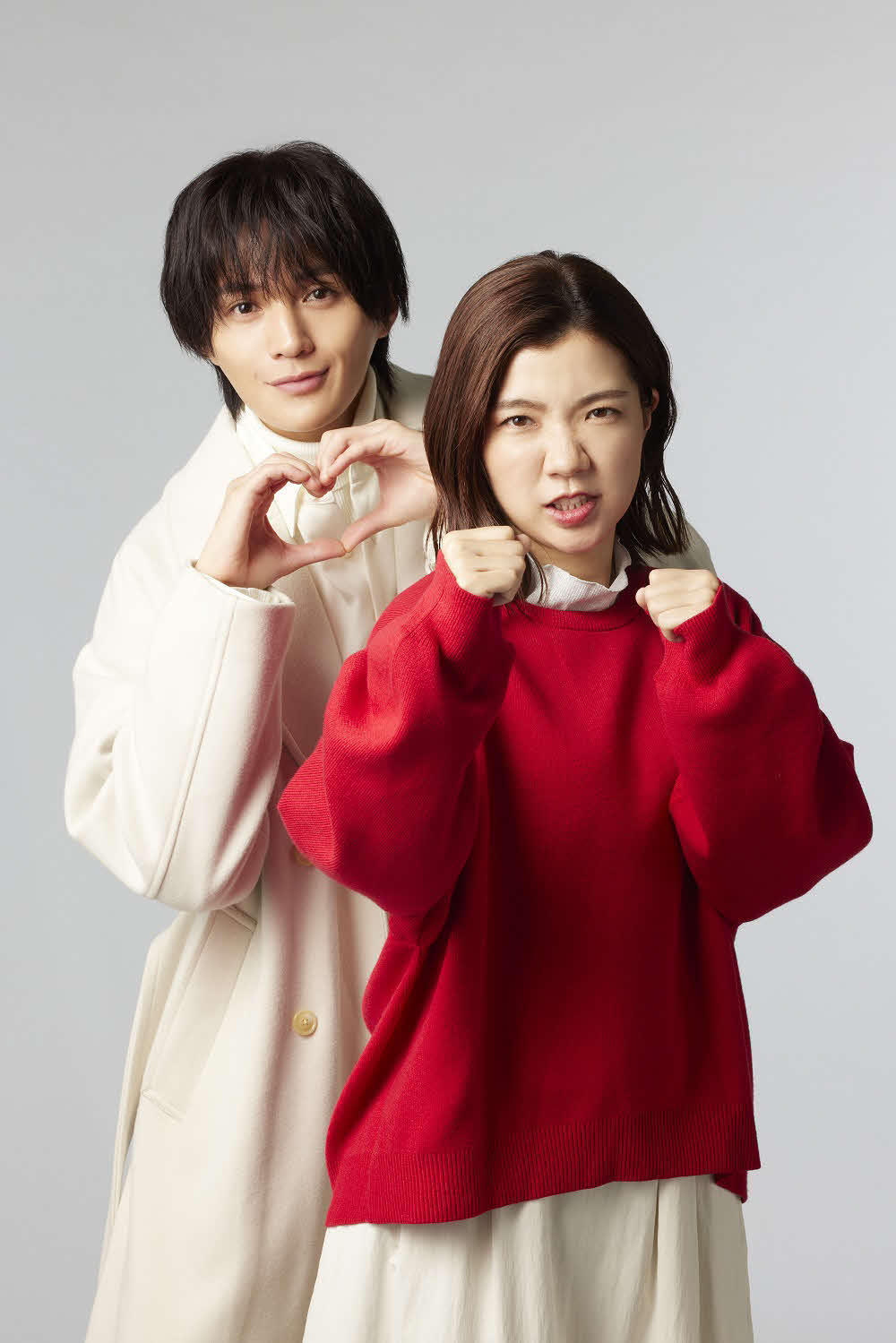 フジテレビ系「婚活1000本ノック」に出演する八木勇征と福田麻貴(C)フジテレビ