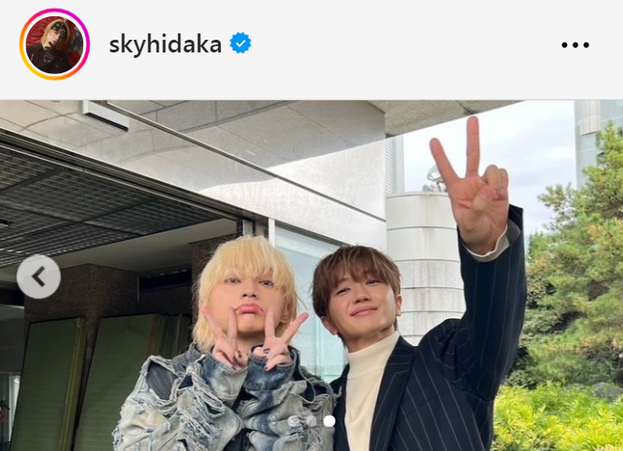 SKY－HI（左）と西島隆弘（SKY－HIのインスタグラムから）