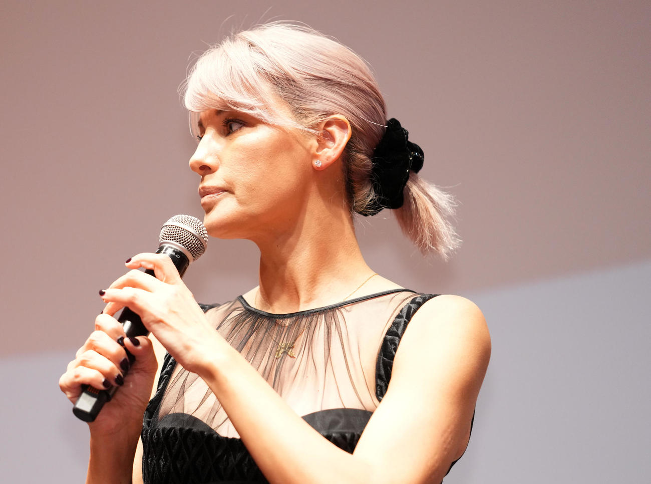 トークショーに登場し美について語る梅宮アンナ（撮影・横山健太）