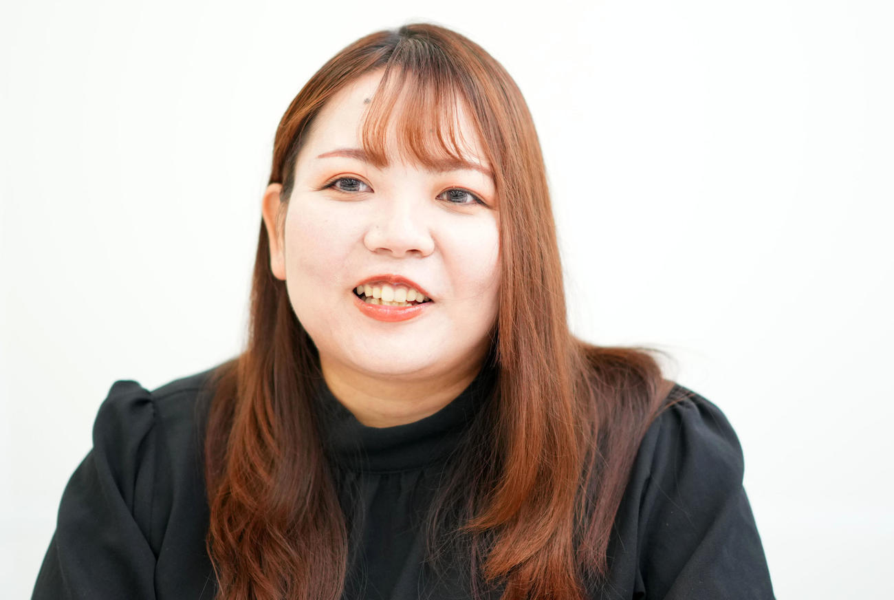 「女芸人No．1決定戦　THE W」に向け意気込みを語った梵天の蒔子（撮影・横山健太）