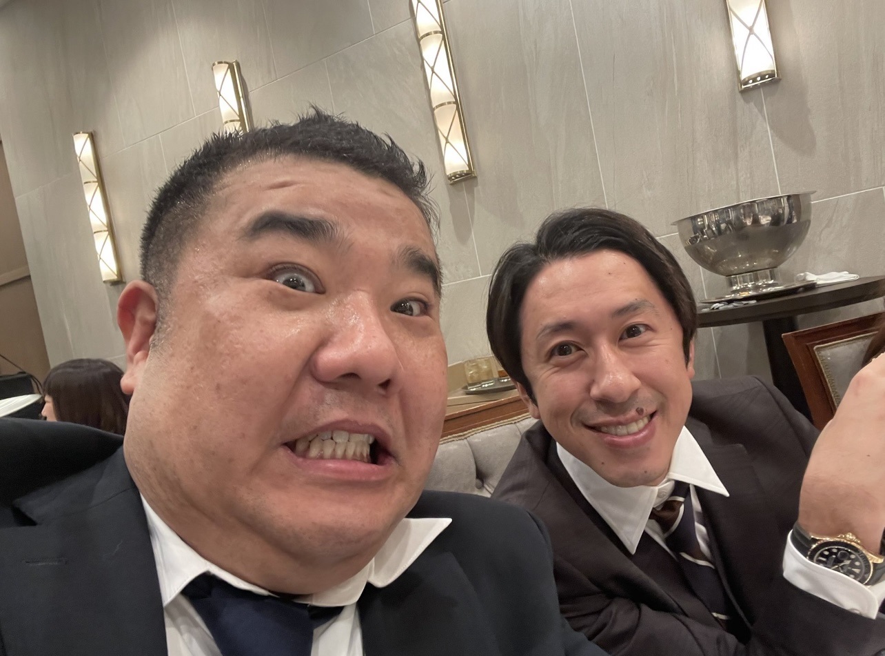 インパルス堤下敦とキングコング梶原雄太のツーショット（インパルス堤下敦のX（旧Twitter）から）