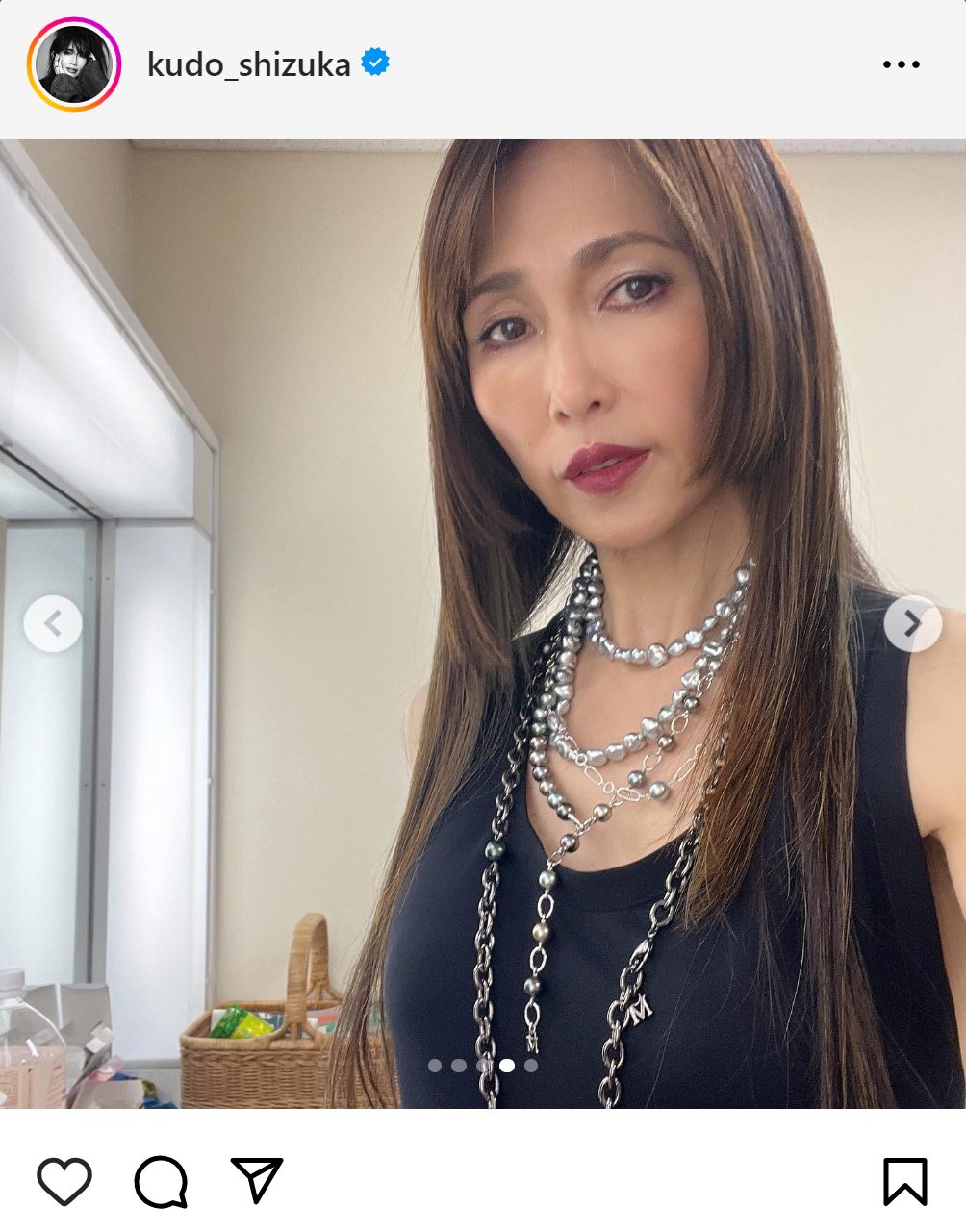 工藤静香のインスタグラムから