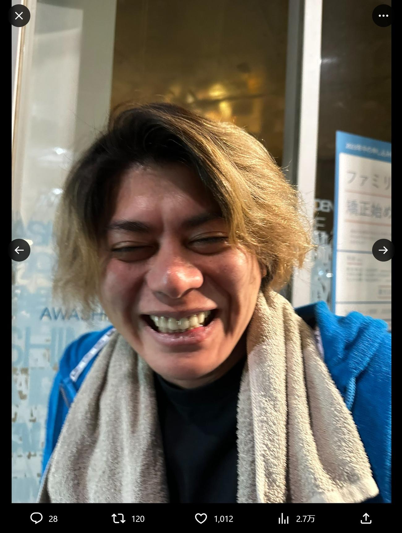 品川祐のXから