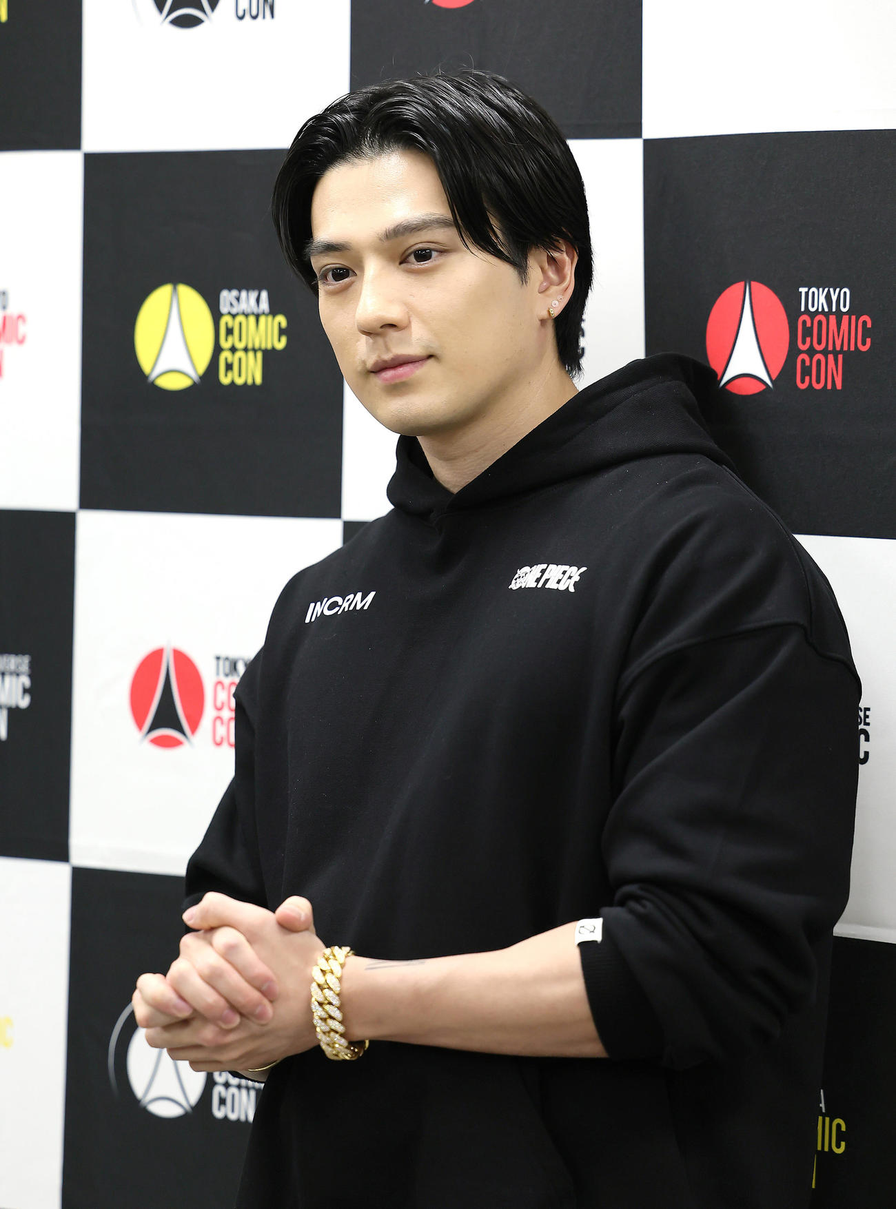 取材に応じる東京コミコン2023のアンバサダーの新田真剣佑（撮影・足立雅史）