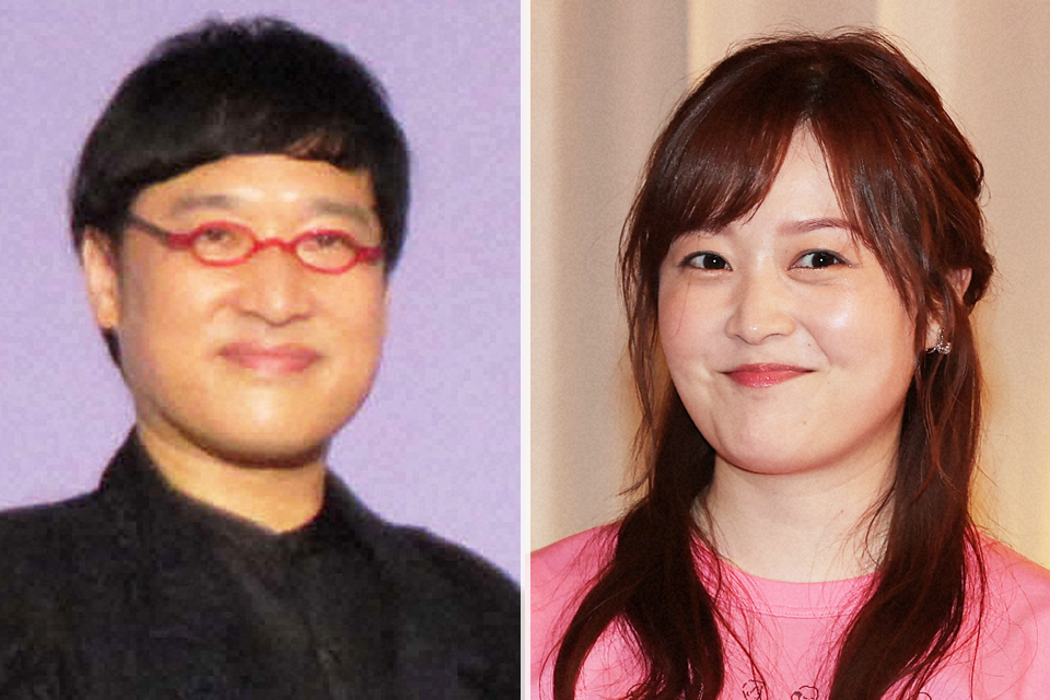 山里亮太（左）と日テレ水卜麻美アナ