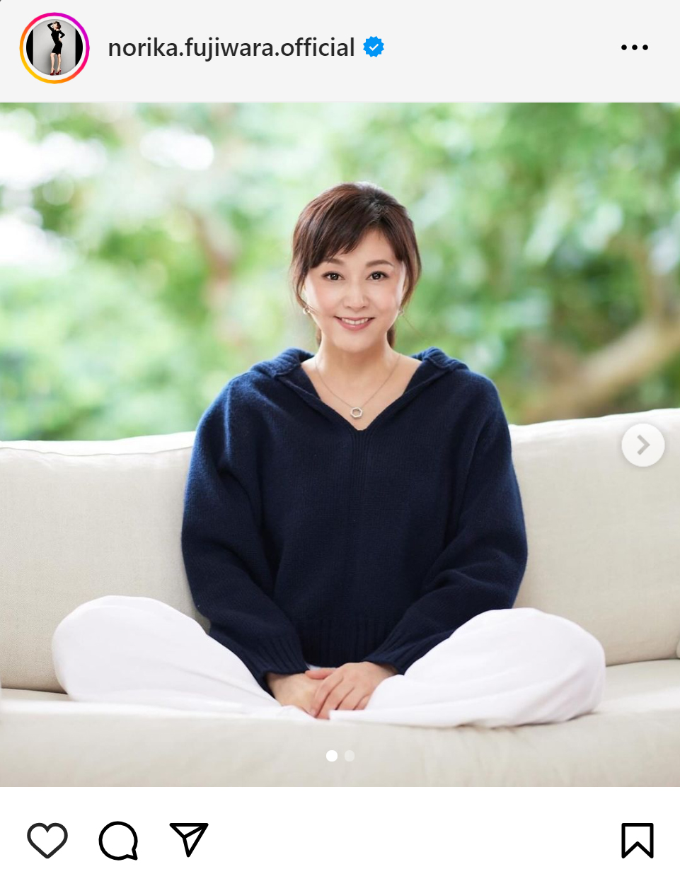 藤原紀香のインスタグラムから