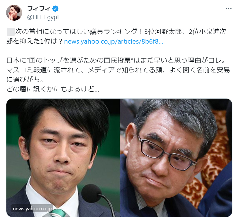 フィフィのXから
