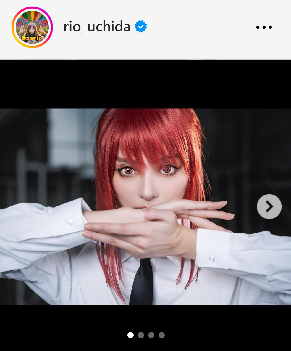 内田理央のインスタグラムから