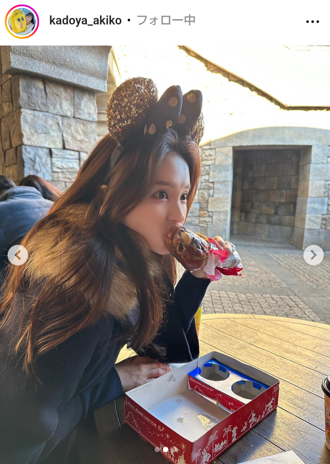 角谷暁子アナのインスタグラムから