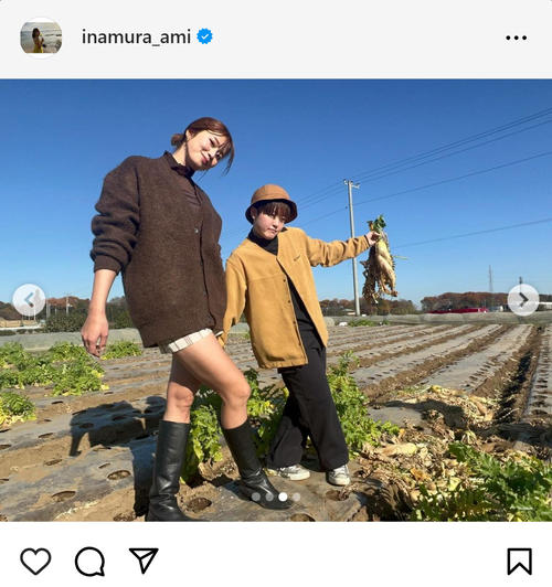 稲村亜美「都内にいたらできない体験を」大胆太もも見せコーデで農園