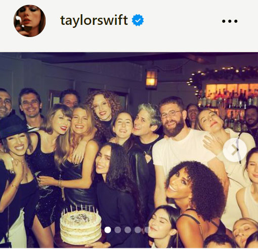 テイラー・スウィフトのインスタグラムから