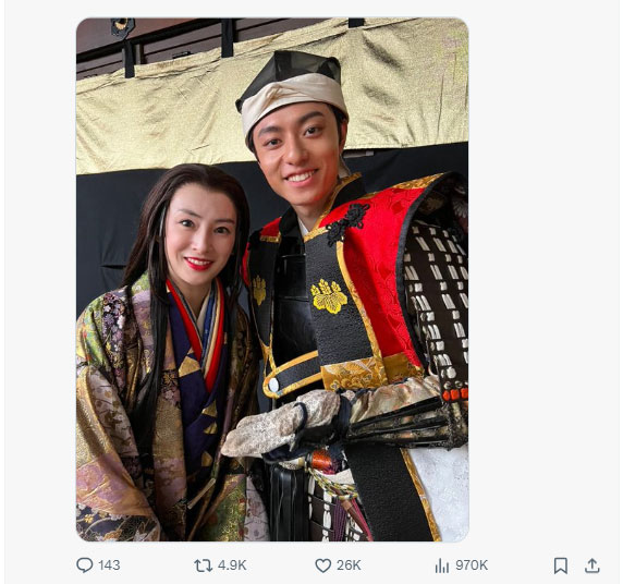 北川景子のX（旧ツイッター）から