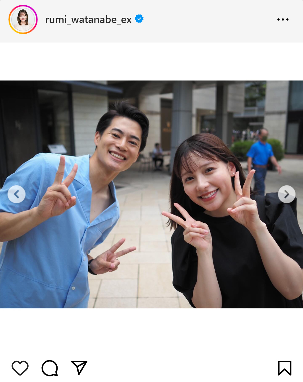 渡辺瑠海アナのインスタグラムから
