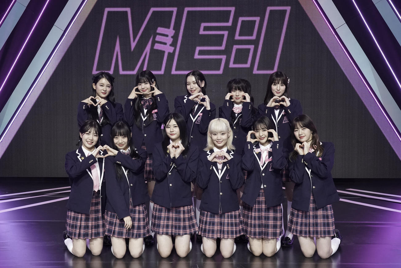 「PRODUCE 101 JAPAN THE GIRLS」からガールズグループとしてデビューするME：I（C）LAPONE Entertainment