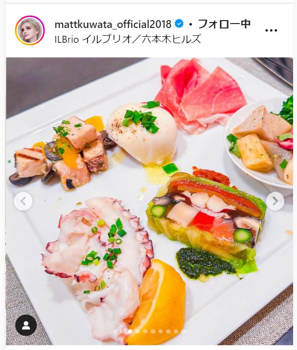 Mattのインスタグラムから