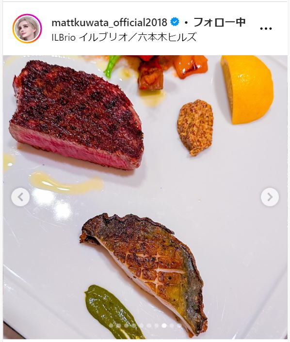 Mattのインスタグラムから