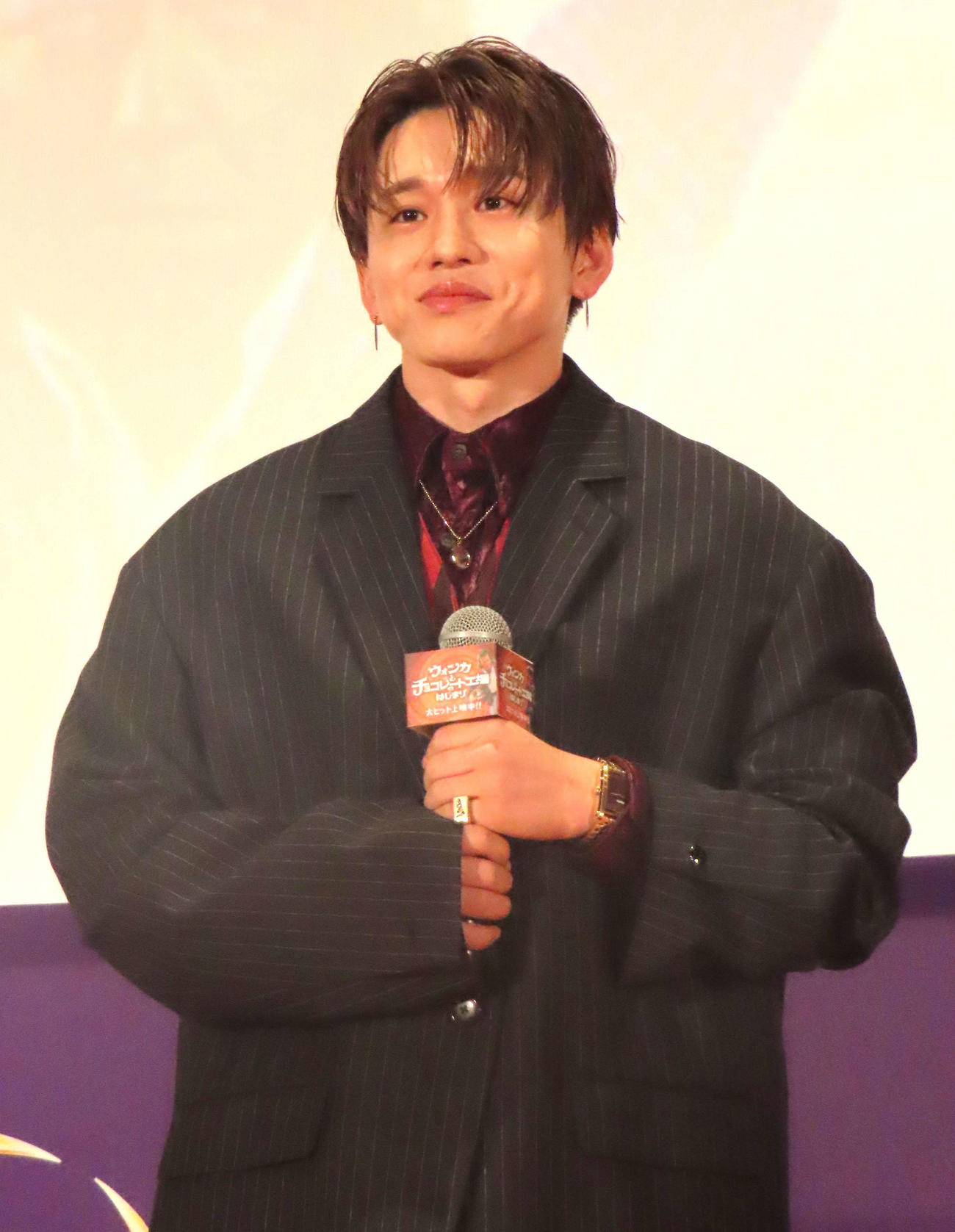 映画「ウォンカとチョコレート工場のはじまり」大ヒット舞台あいさつに登壇したDa－iCE花村想太