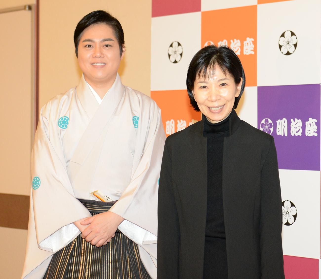 明治座のコンサートで殺陣を披露した三山ひろしと三波春夫さんの長女・三波美夕紀さん