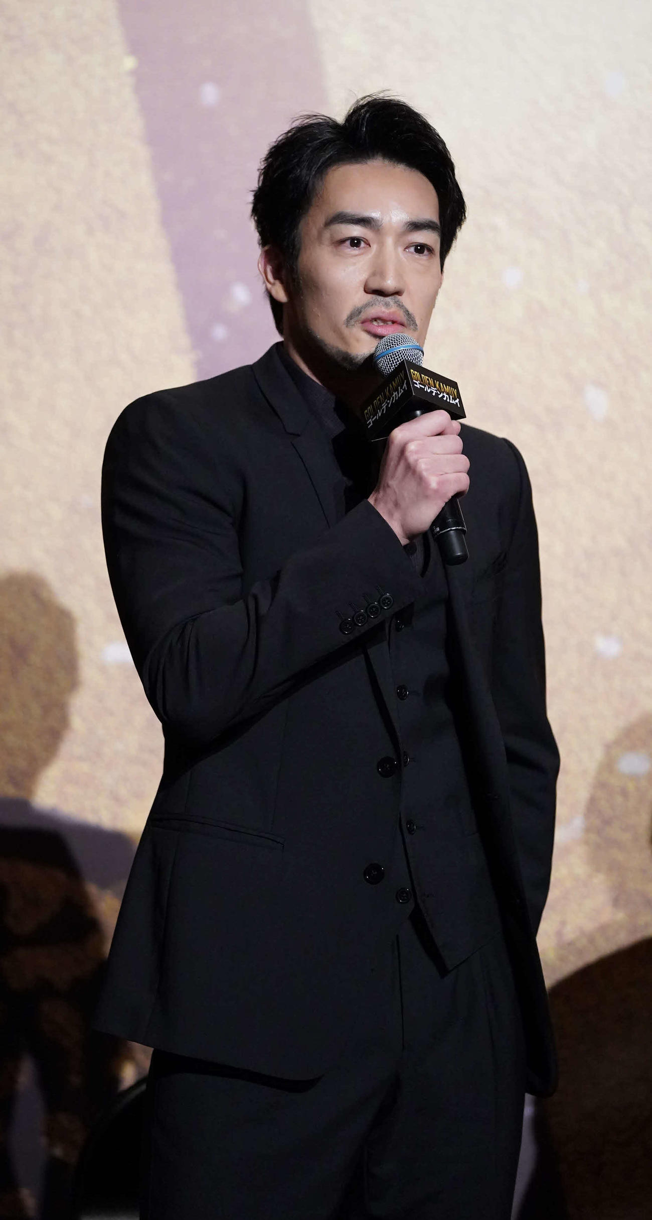 映画「ゴールデンカムイ」完成報告会に臨む大谷亮平（撮影・小沢裕）