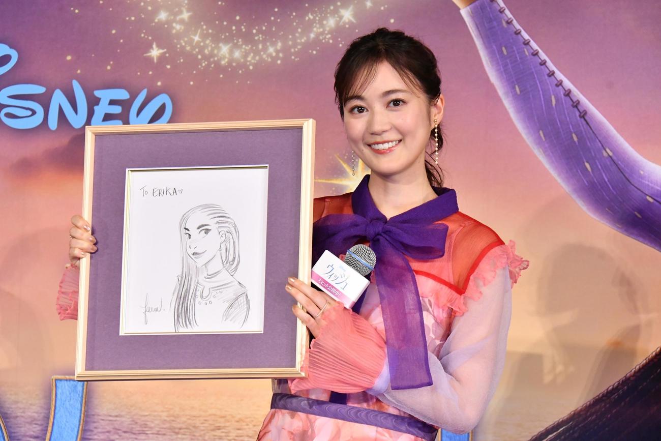 映画「ウィッシュ」舞台あいさつに出席した生田絵梨花