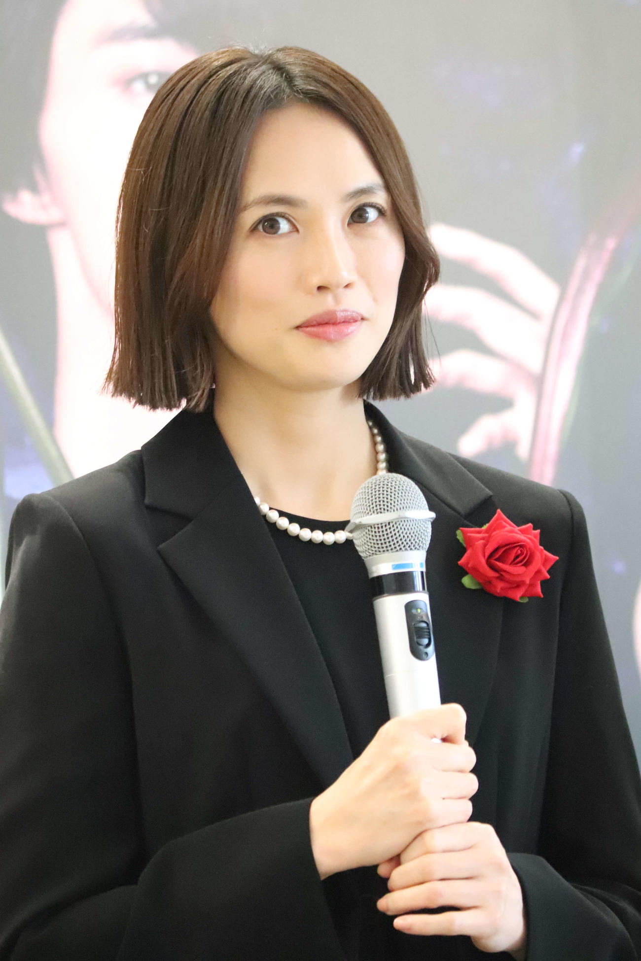 BSTBS1月期ドラマ「夫婦の秘密」制作発表会見に登壇した臼田あさ美（撮影・加藤理沙）