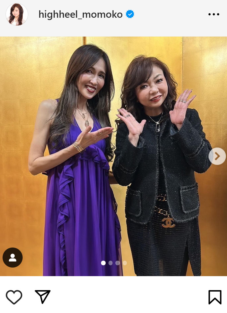 ハイヒール・モモコのインスタグラムから
