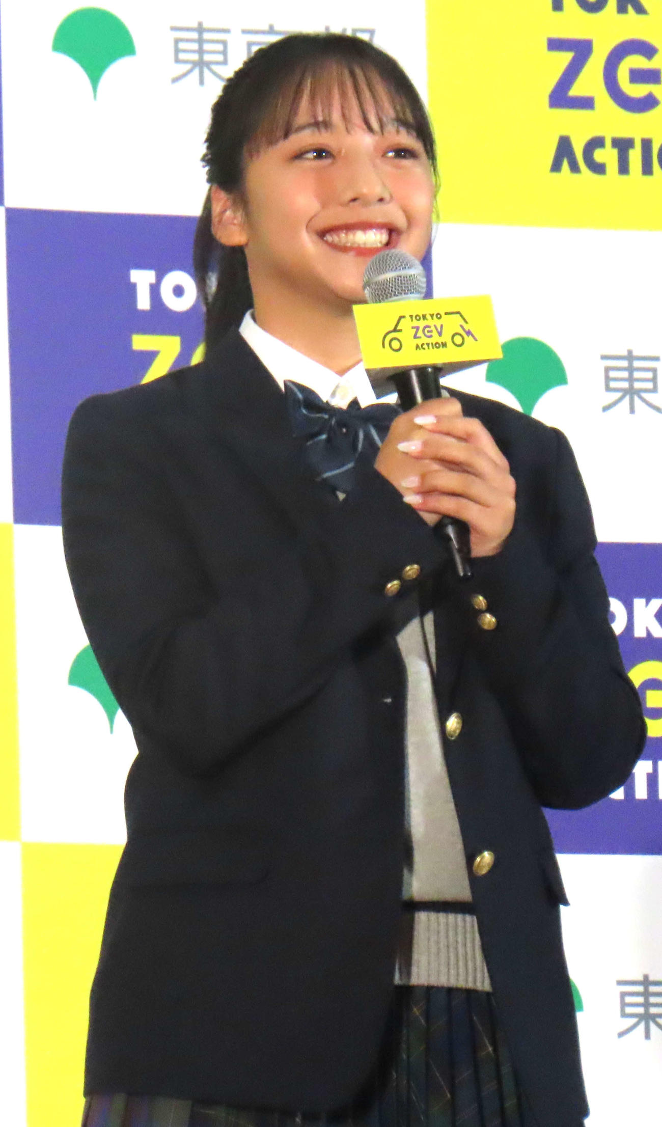 「ZEV特別出張講義」に登壇した山之内すず（2023年12月撮影）