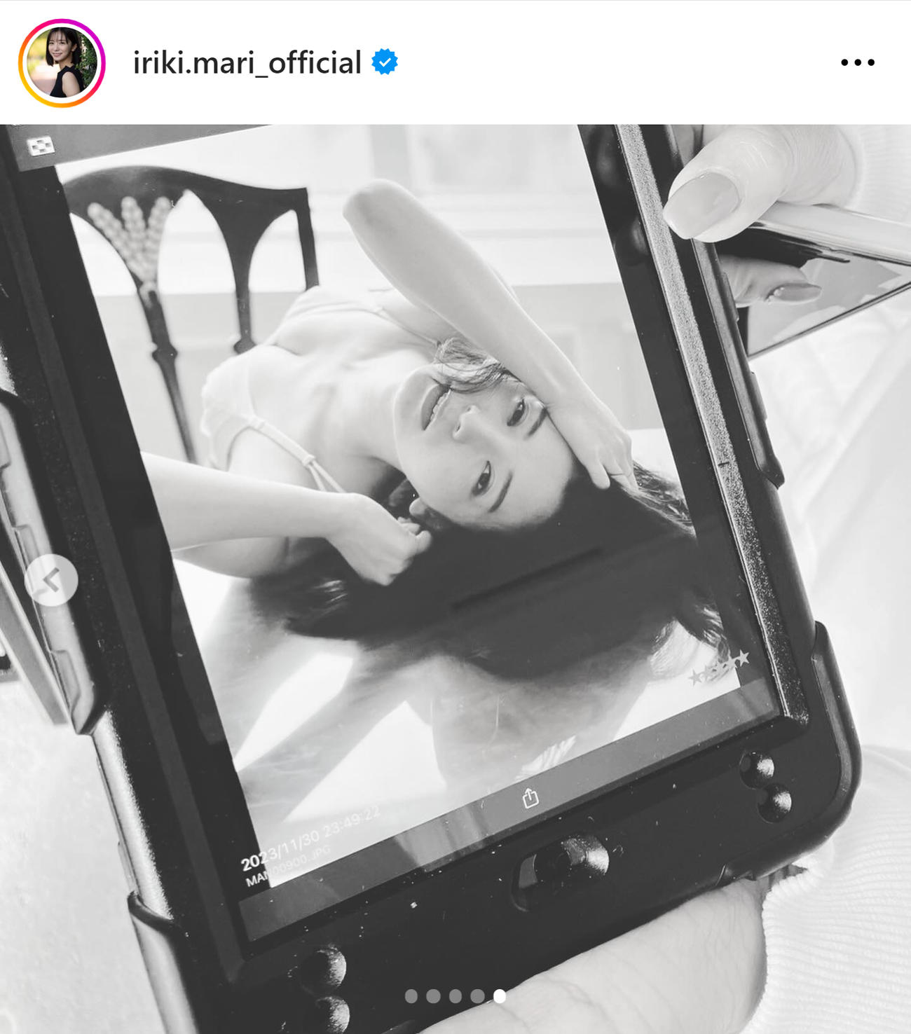入来茉里のインスタグラムから