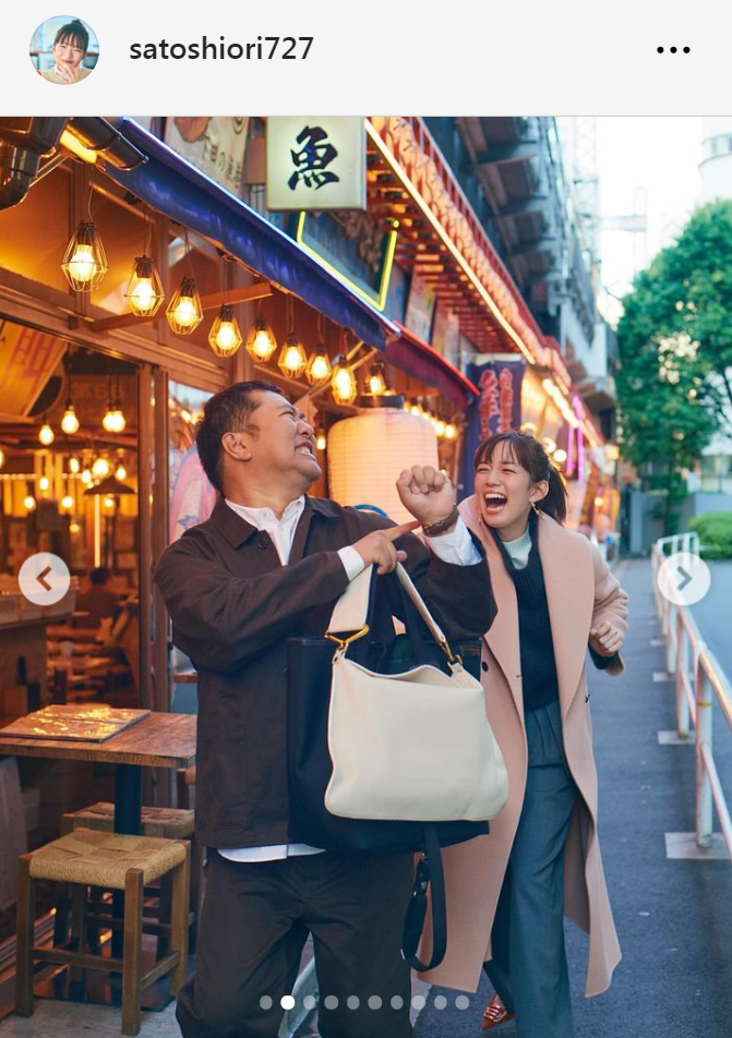 とにかく明るい安村と佐藤栞里（佐藤栞里のインスタグラムから）