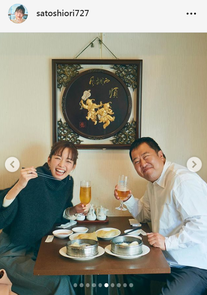 とにかく明るい安村と佐藤栞里（佐藤栞里のインスタグラムから）
