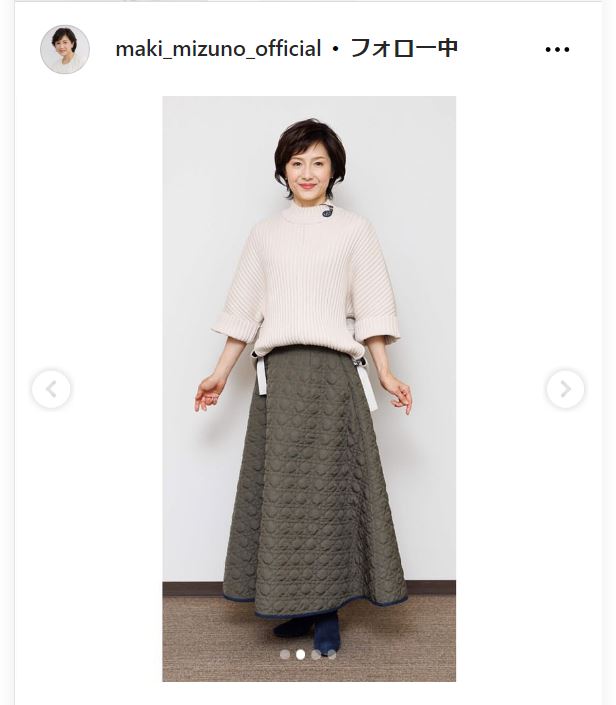 水野真紀のインスタグラムから