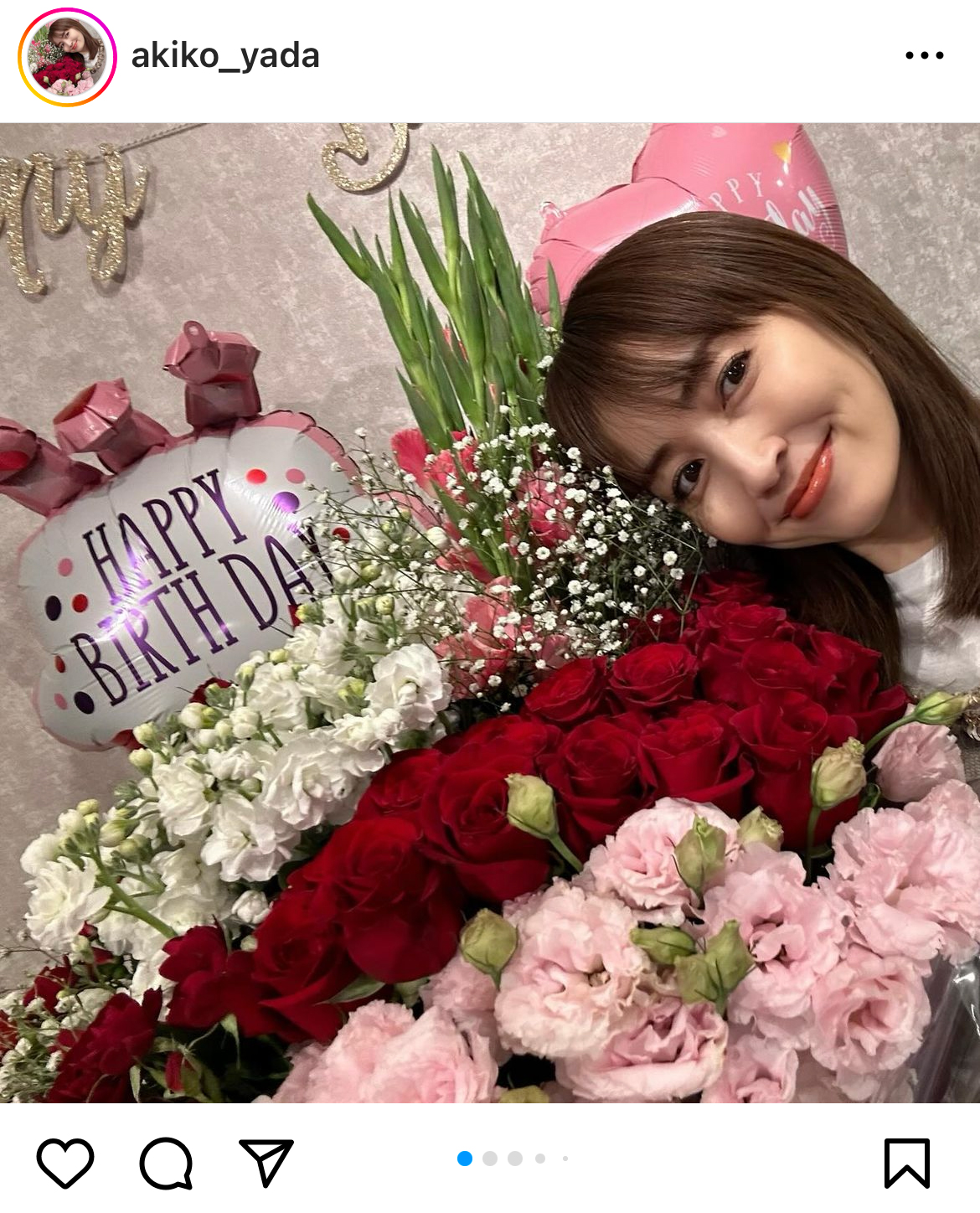 矢田亜希子のインスタグラムから