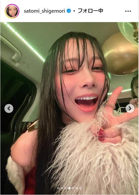 重盛さと美の公式インスタグラムから