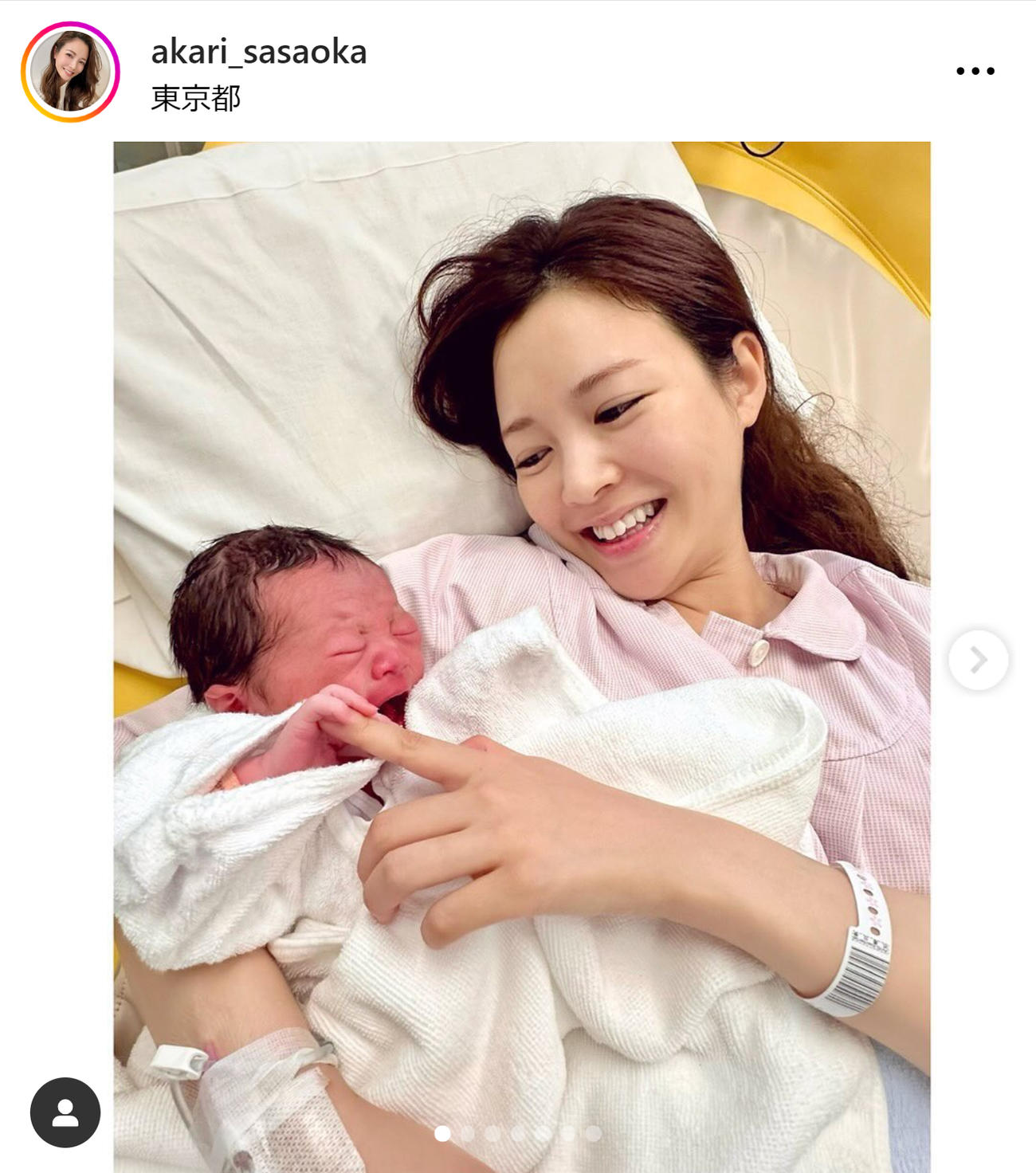 笹丘明里のインスタグラムから