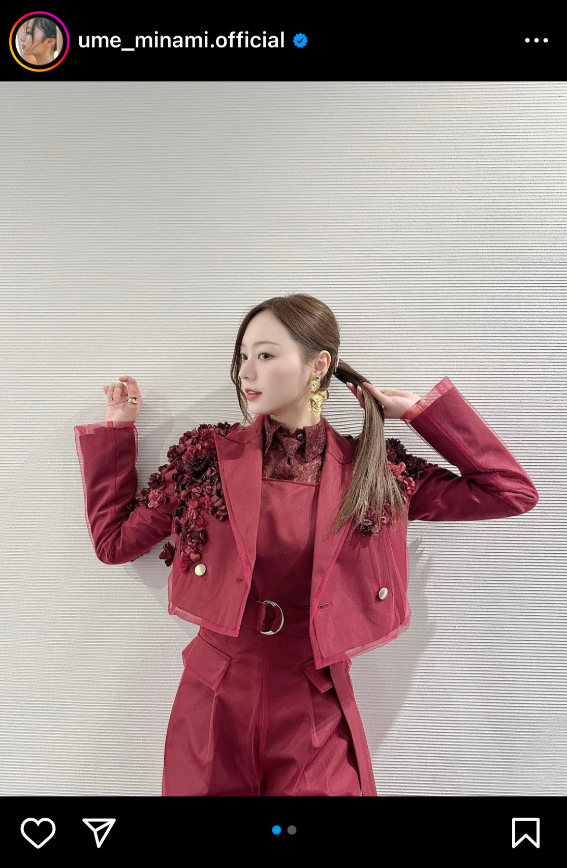 梅澤美波のインスタグラムから