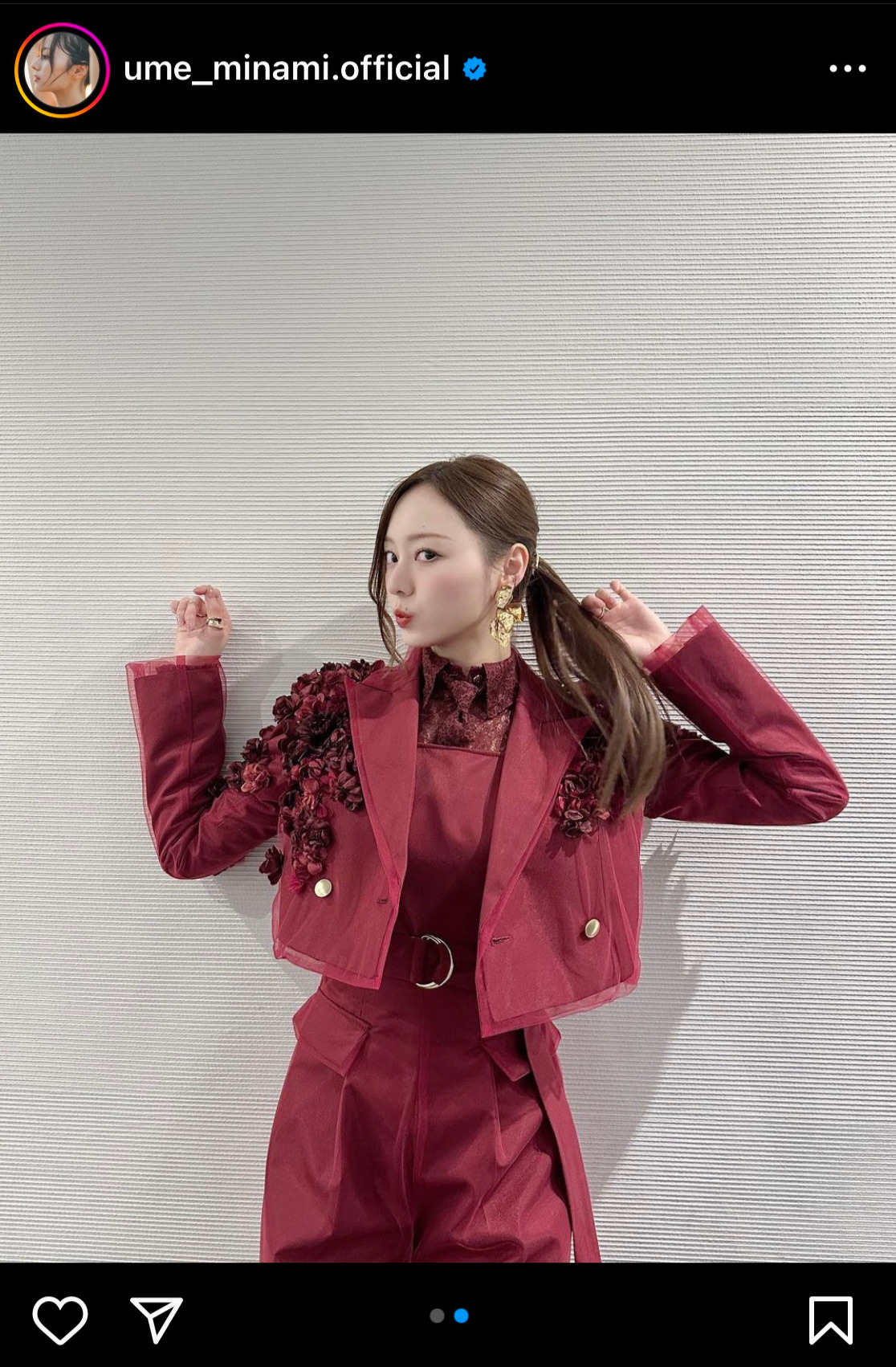 梅澤美波のインスタグラムから