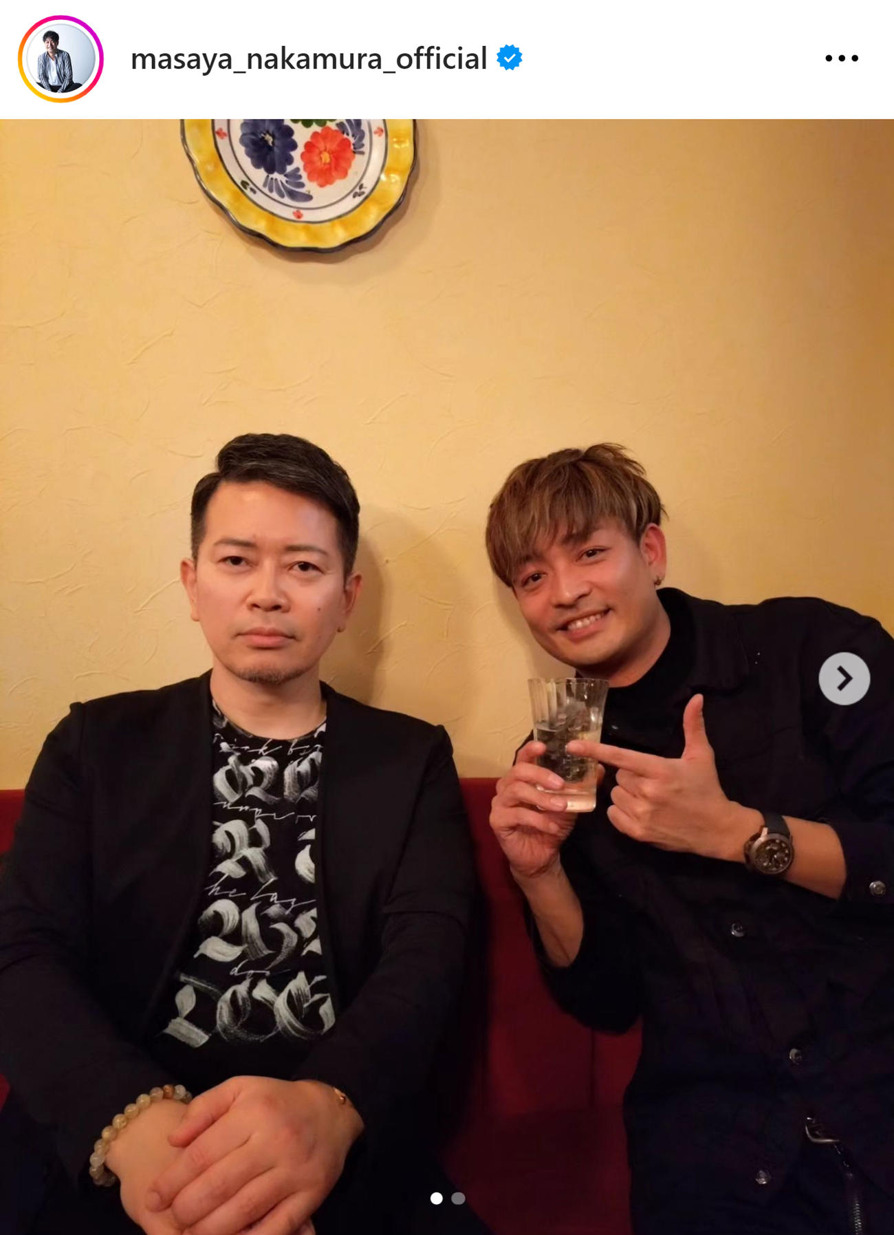 中村昌也のインスタグラムから