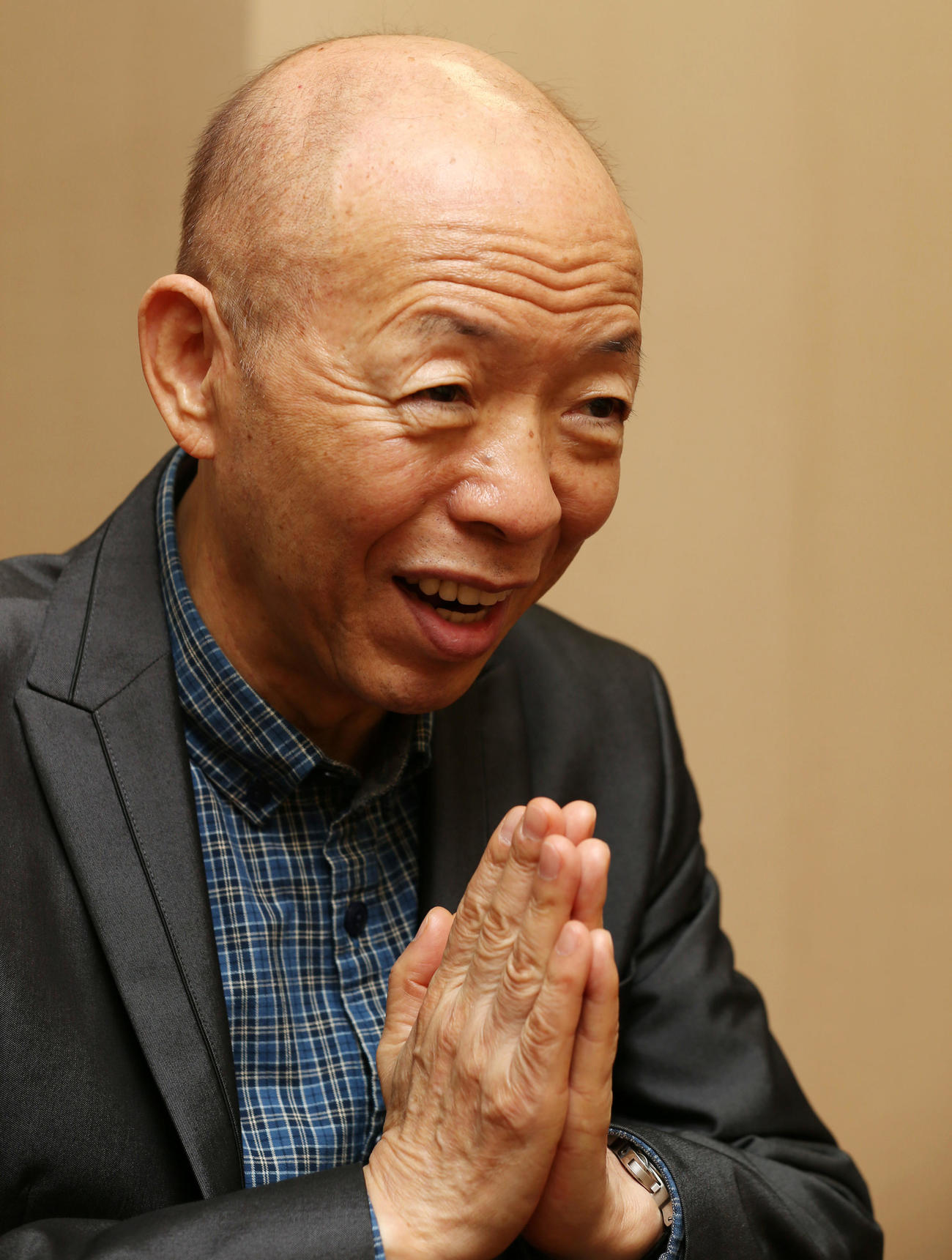 芸能生活50周年記念公演について語る「アホの坂田」こと坂田利夫さん（14年10月撮影）