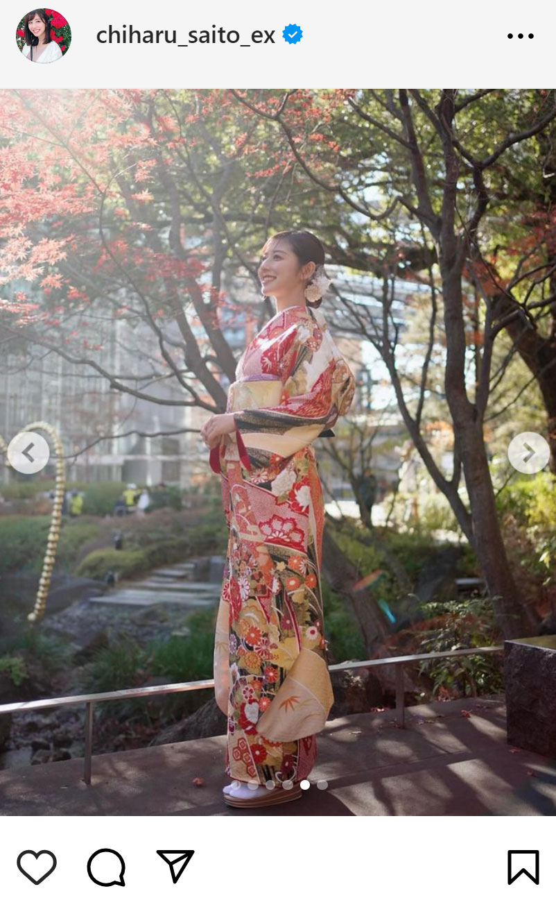 斎藤ちはるアナのインスタグラムから