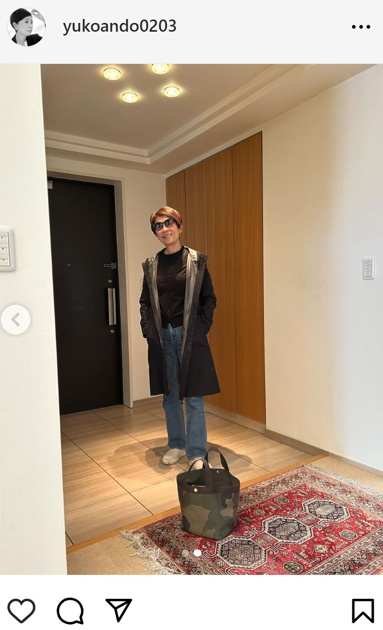 安藤優子氏のインスタグラムから