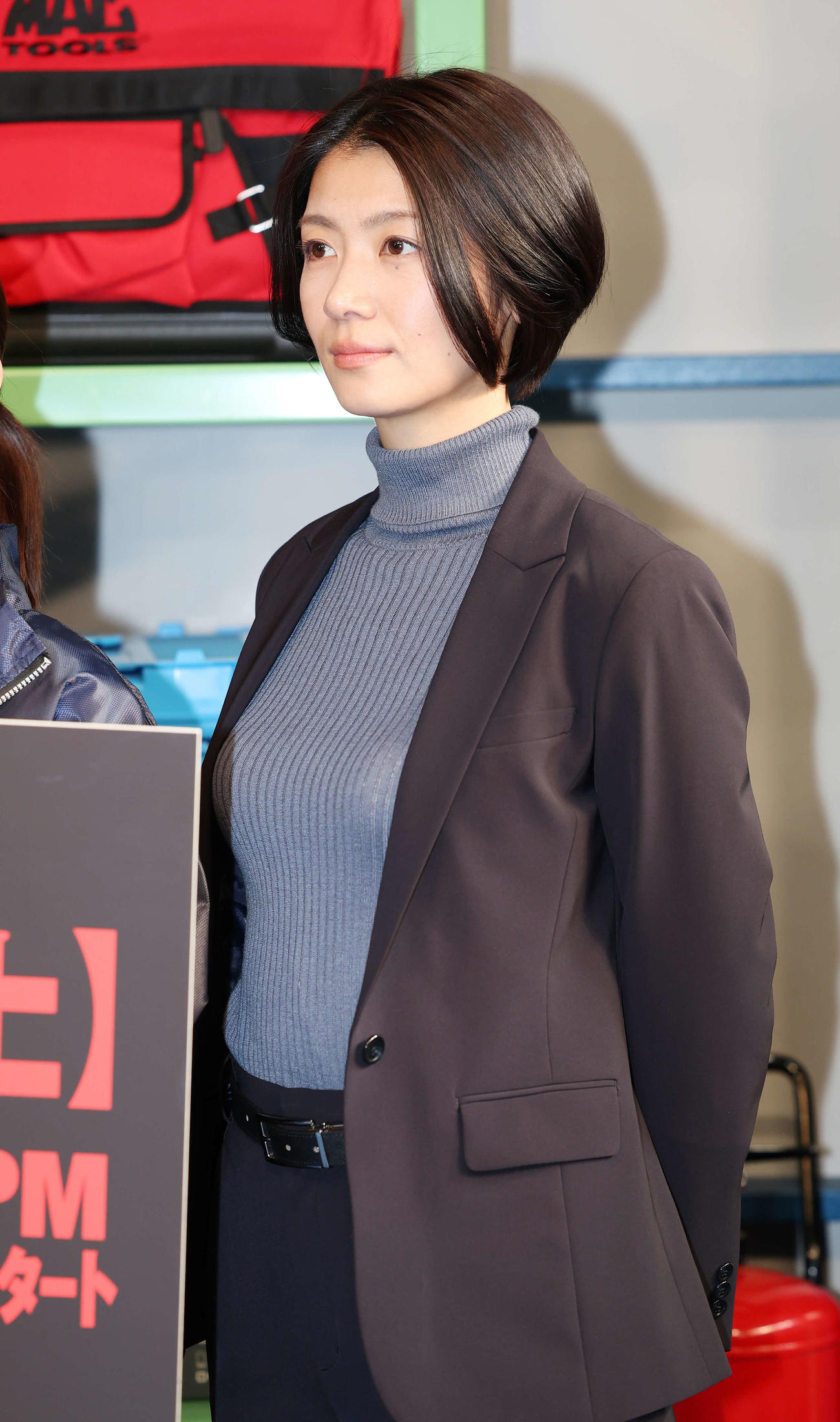 ドラマ「新空港占拠」制作発表会見に登壇した瀧内公美（撮影・宮地輝）