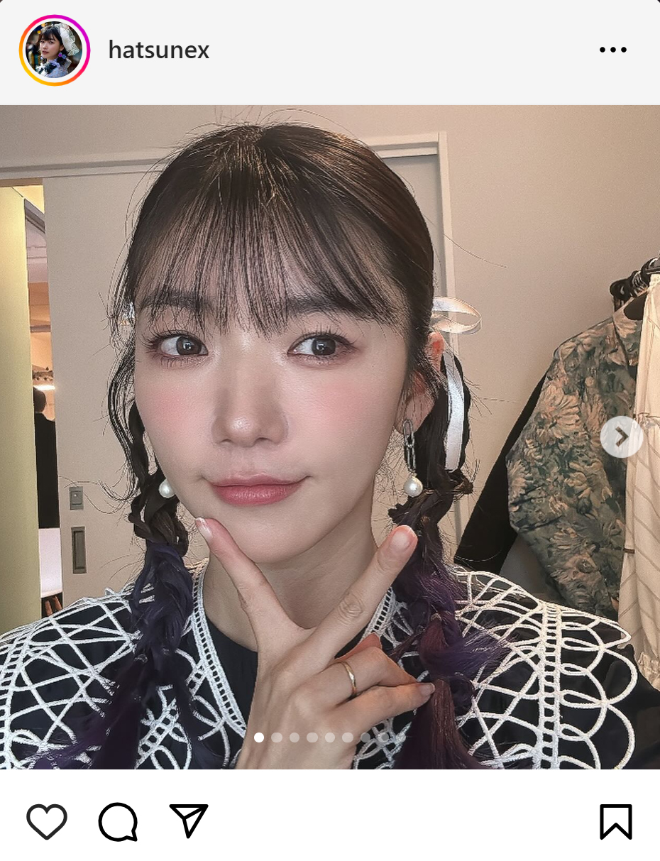 松嶋初音のインスタグラムから